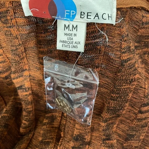 Free People beach nights maxi ribbed cardigan new - Picture 4 of 8